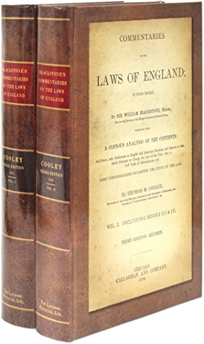 Commentaries on the laws of England Cover