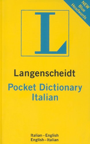 Langenscheidt Pocket Dictionary Italian (Langenscheidt Dictionaries) Cover