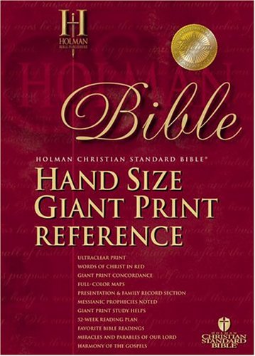 HCSB Hand Size Giant Print Bible, Burgundy Bonded Leather Poster
