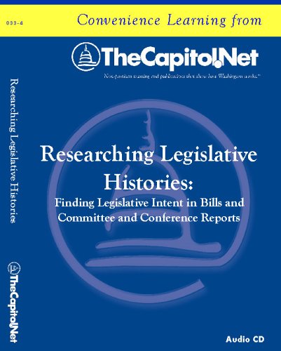 Researching Legislative Histories Cover