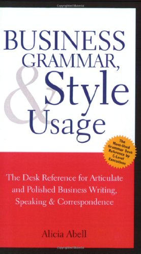 Business Grammar, Style & Usage Cover