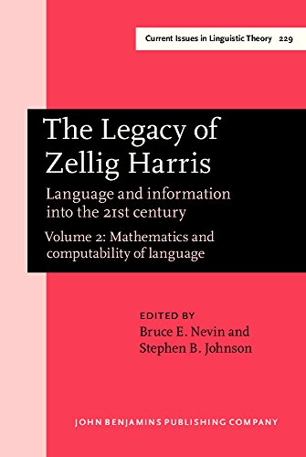 The legacy of Zellig Harris Cover