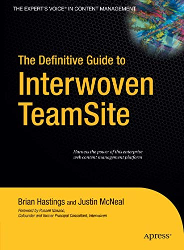 The Definitive Guide to Interwoven TeamSite (Definitive Guides) Cover