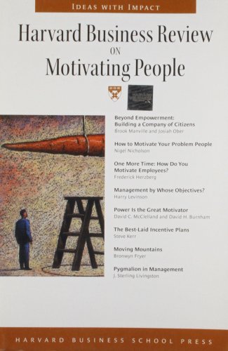 Harvard Business Review on Motivating People (Harvard Business Review Paperback Series) Cover