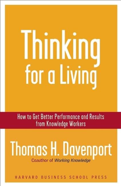 Thinking for a living Cover