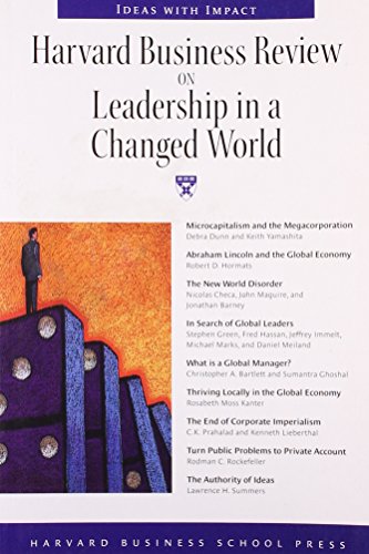 Harvard business review on leadership in a changed world. Cover