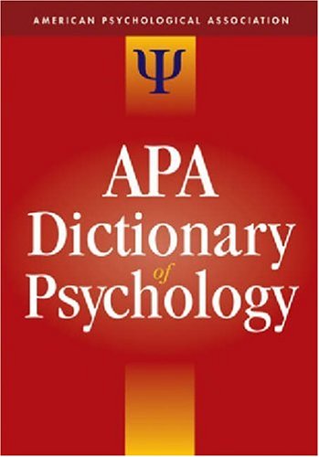 The APA Dictionary of Psychology Cover
