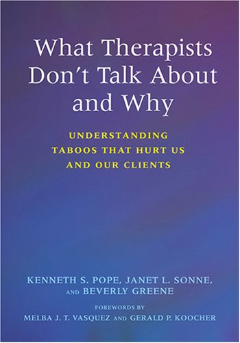 What therapists don't talk about and why Cover