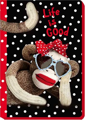 Life is Good -J30 - Sock Monkey Blank Journal Cover
