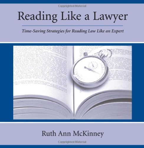 Reading Like A Lawyer Cover