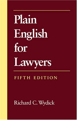 Plain English for Lawyers (5th Edition) Cover