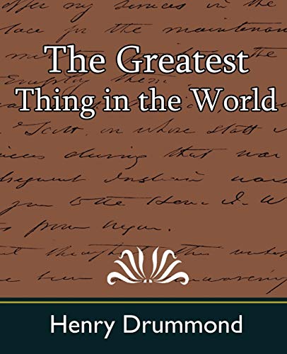 The Greatest Thing in the World Cover