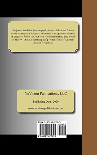 The autobiography of Ben Franklin Cover