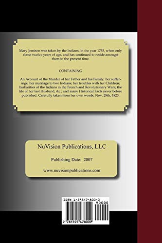 A Narrative Of The Life Of Mrs. Mary Jemison Cover