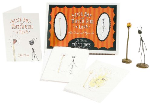 Tim Burton's Stick Boy & Match Girl Note Cards and Figures Boxed Set Cover
