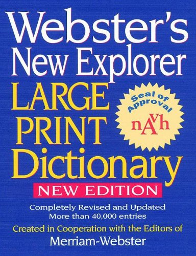 Webster's New Explorer large print dictionary Cover