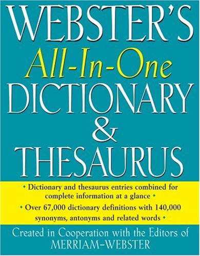 Webster's All-in-One Dictionary & Thesaurus Cover