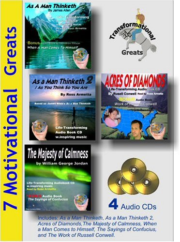 7 Motivational Greats Audiobooks W. As a Man Thinketh, Acres of Diamonds, the Majesty of Calmness Etc Cover