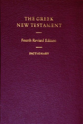 The Greek New Testament With Greek-english Dictionary Cover