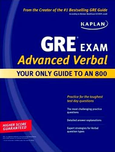 GRE exam advanced verbal Cover