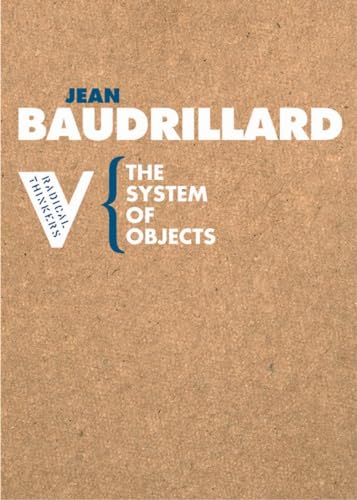 The System of Objects (Radical Thinkers) Cover