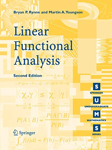 Linear Functional Analysis (Springer Undergraduate Mathematics Series) Cover