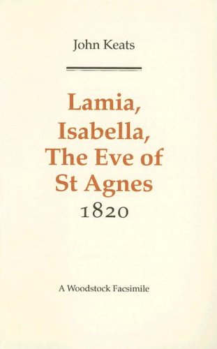 Lamia, Isabella, The eve of St. Agnes, and other poems, 1820 Cover