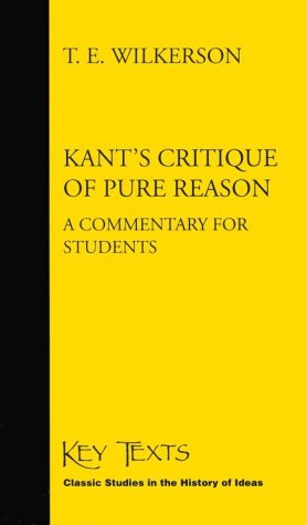 Kant's Critique Of Pure Reason (Key Texts : Classic Studies in the History of Ideas) Cover