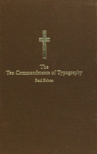 The ten commandments of typography Cover