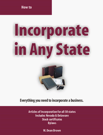 How to incorporate in any state Cover