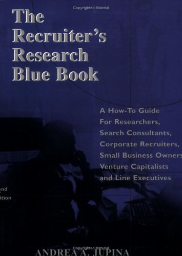 The recruiter's research blue book Cover