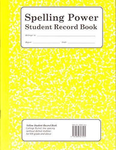 Spelling Power Student Record Book Cover