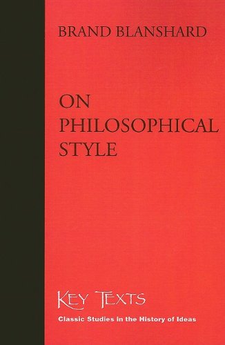 On philosophical style Cover