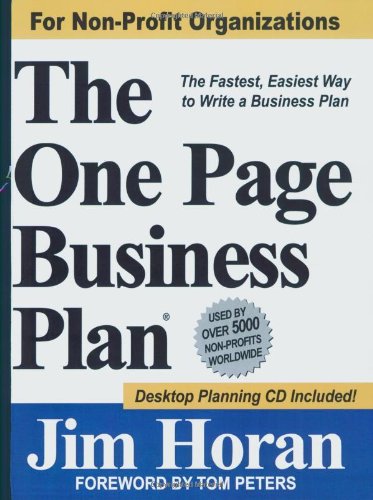 The one page business plan Cover