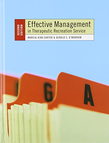 Effective Management in Therapeutic Recreation Service Cover