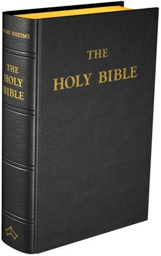Holy Bible, Douay-Rheims Large Print Black Leather Hardcover Cover