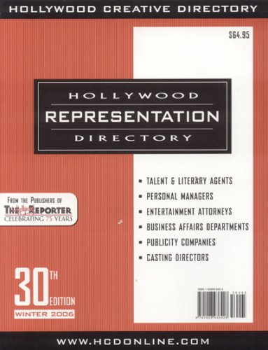 Hollywood Representation Directory--30th Edition (Hollywood Representation Directory) Cover