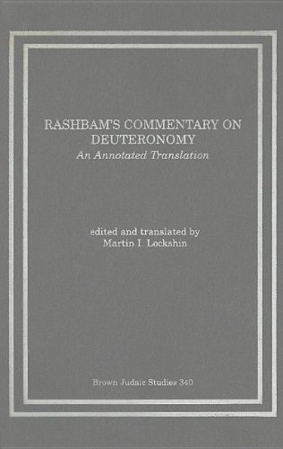 Rashbam's Commentary On Deuteronomy Cover