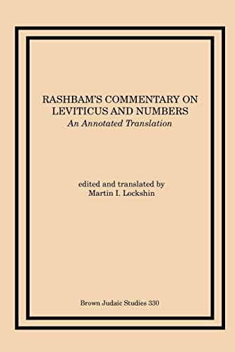 Rashbam's Commentary on Leviticus And Numbers Cover