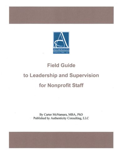 Field Guide to Leadership and Supervision for Nonprofit Staff Cover