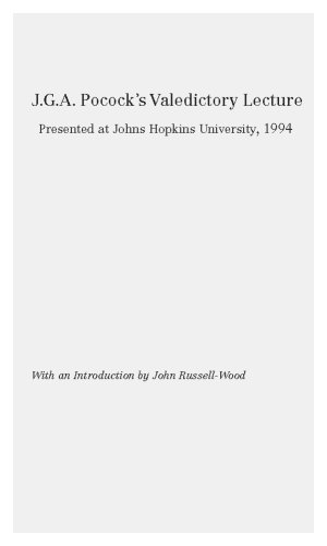 J.G.A. Pocock's Valedictory Lecture Cover