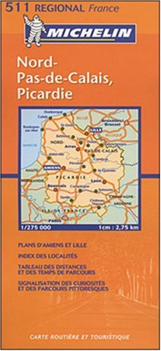 Michelin Nord-Pas-De Calais, Picardie, France (Michelin Local France Maps) Cover