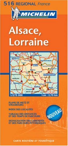 Michelin  Alsace, Lorraine, France (Michelin Local France Maps) Cover