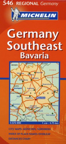 Michelin Map Germany Southeast 546 (Maps/Regional (Michelin)) Cover