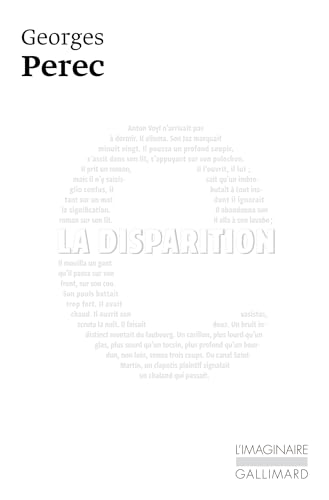 La Disparition Cover