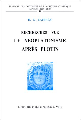 Recherches sur le néoplatonisme après Plotin Cover