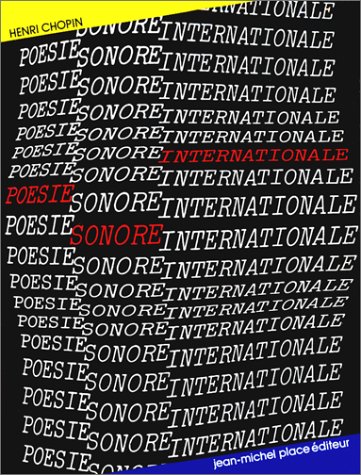 Poésie sonore internationale Cover