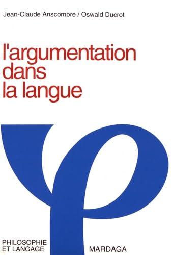 L' argumentation dans la langue Cover