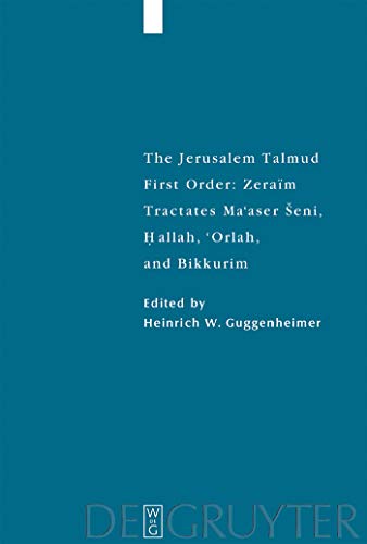 The Jerusalem Talmud (Studia Judaica / Forschungen Zur Wissenschaft Des Judentums) Cover