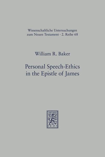 Personal speech-ethics in the Epistle of James Cover